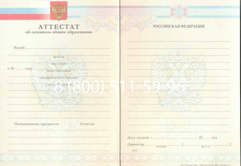 Купить Аттестат за 9 класс 2007-2010 годов в Благовещенске Купить Аттестат за 9 класс 2007-2010 годов в Благовещенске